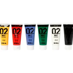 Tegne- & Malegrej<Creativ Company Akrylmaling mat 20 ml. - Basisfarver, 6 stk