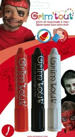 Halloween|Fastelavn<Grim'Tout Ansigtsfarve - Farvestifter 3 stk.