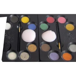 Halloween|Fastelavn< Ansigtsfarve - Palette m. 12 farver og idéer