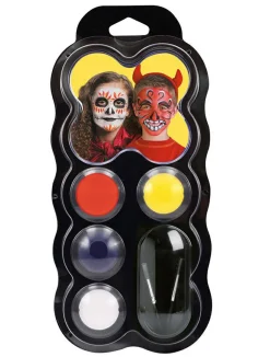 Halloween|Fastelavn<Grim'Tout Ansigtsfarve - Palette m. 4 farver - Halloween