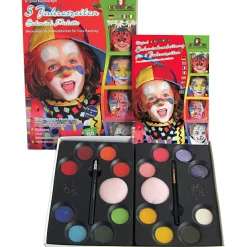 Halloween|Fastelavn< Ansigtsfarve - Palette m. 16 farver og idéer