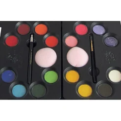 Halloween|Fastelavn< Ansigtsfarve - Palette m. 16 farver og idéer