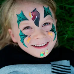 Halloween|Fastelavn<Great Pretenders Ansigtsklistermærker - Drage