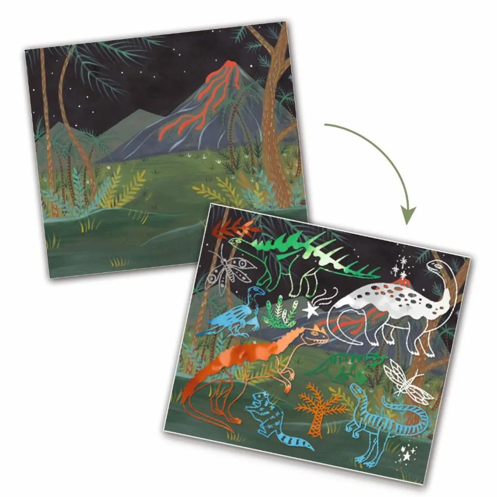 Kreativ Leg|Dinosaur Legetøj<Djeco Artistic Patch - Dino