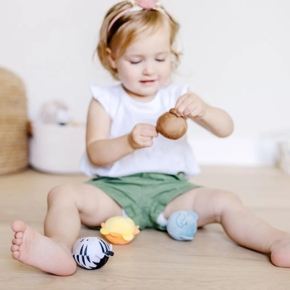 Bolde|Babylegetøj<Melissa & Doug Babybold - Safarivenner, 4 stk