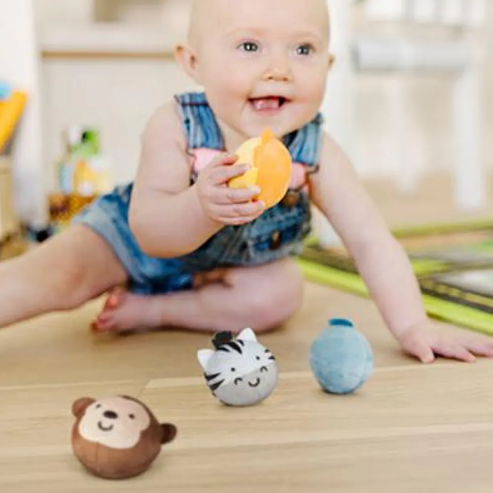 Bolde|Babylegetøj<Melissa & Doug Babybold - Safarivenner, 4 stk