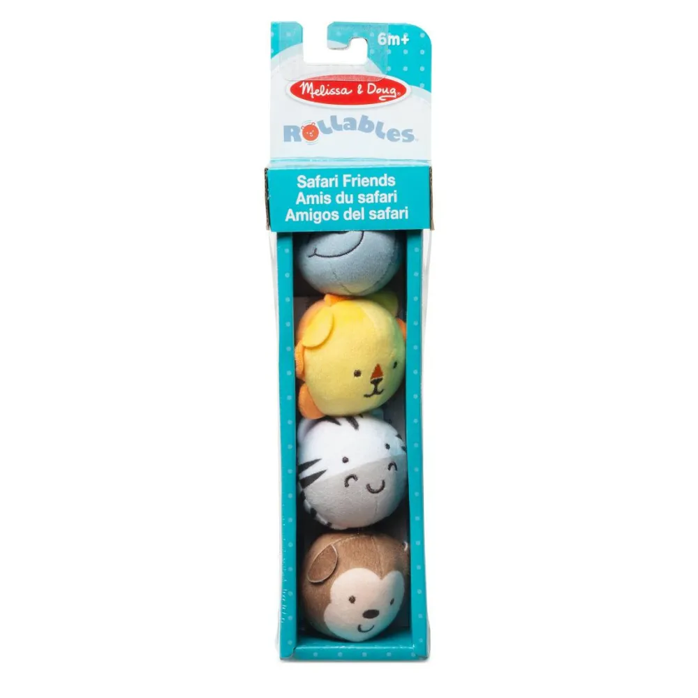 Bolde|Babylegetøj<Melissa & Doug Babybold - Safarivenner, 4 stk