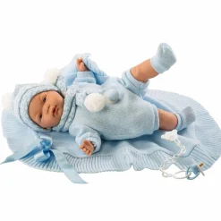 Dukker< Babydukke - Lyseblåt tøj, 38 cm