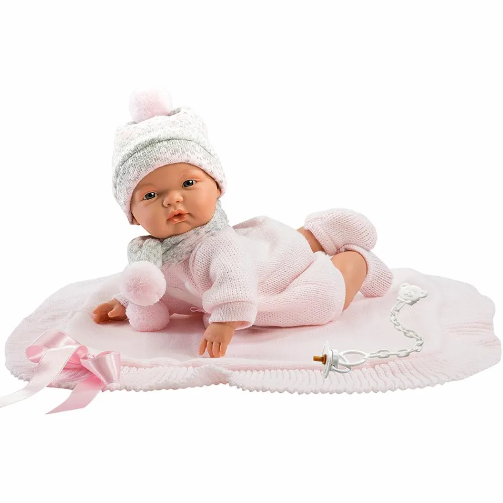 Dukker< Babydukke - Lyserødt tøj, 38 cm