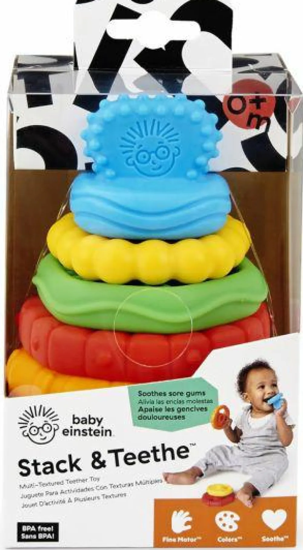 Tumlinge Legetøj|Sorterings- & Stablelegetøj<Baby Einstein - Stabletårn m. teksturer