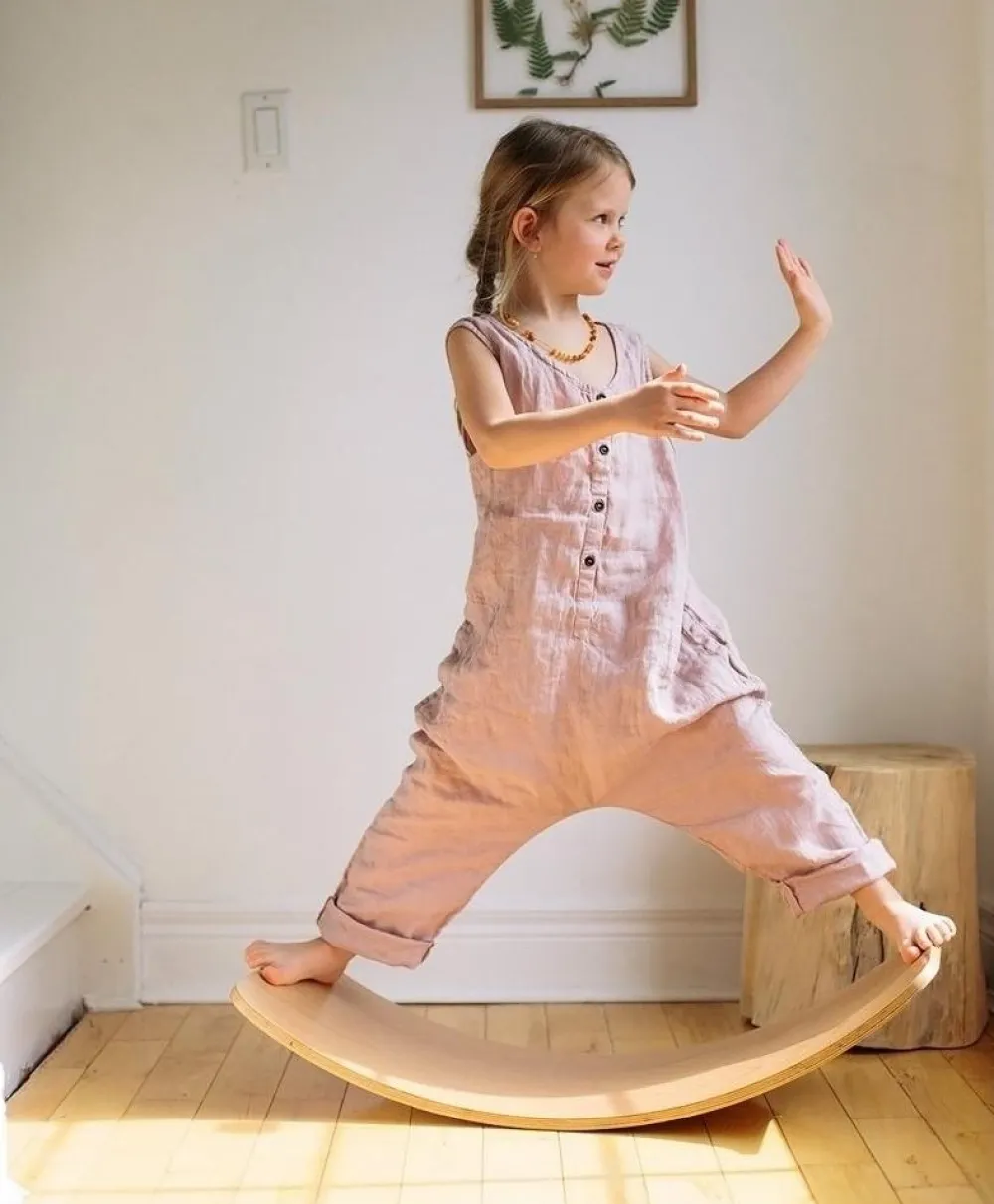 Grovmotorik|Balanceleg<Kinderfeets Balancebræt Kinderboard - Natur