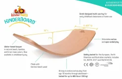 Grovmotorik|Balanceleg<Kinderfeets Balancebræt Kinderboard - Natur