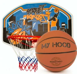 Udeleg|Sportslegetøj & Gøgl<My Hood Basketballkurv på plade - Inkl. bold