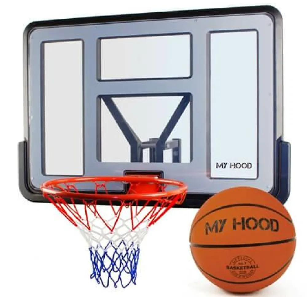Udeleg|Bolde<My Hood Basketkurv Pro på plade inkl. bold -