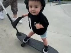 Udeleg|Balanceleg<Ookkie Begynder-skateboard - Sort