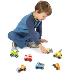 Legebiler|Dukkehus & Legesæt<Melissa & Doug Biler i træ - På byggepladsen