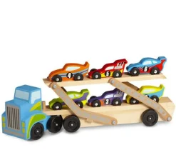 Legebiler|Dukkehus & Legesæt<Melissa & Doug Biltransporter - Mega m. 6 racer biler
