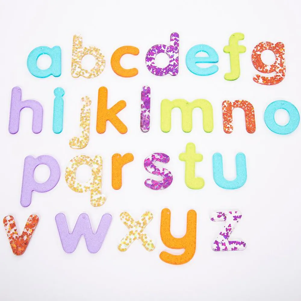 Sprog & Leg|Lysborde<tickit® Bogstaver med glitter, 26 stk