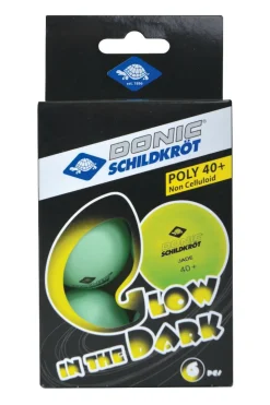 Sportslegetøj & Gøgl|Bolde< Bordtennisbolde Poly 40+, Glow 6 stk. - Ø4 cm