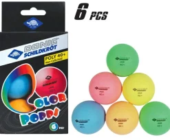 Sportslegetøj & Gøgl|Bolde< Bordtennisbolde Poly 40+, 6 stk. - Ø 4 cm.