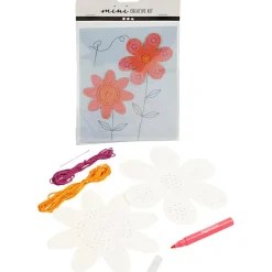 Finmotorik|Kreativ Leg<Creativ Company Broderisæt karton - Blomster