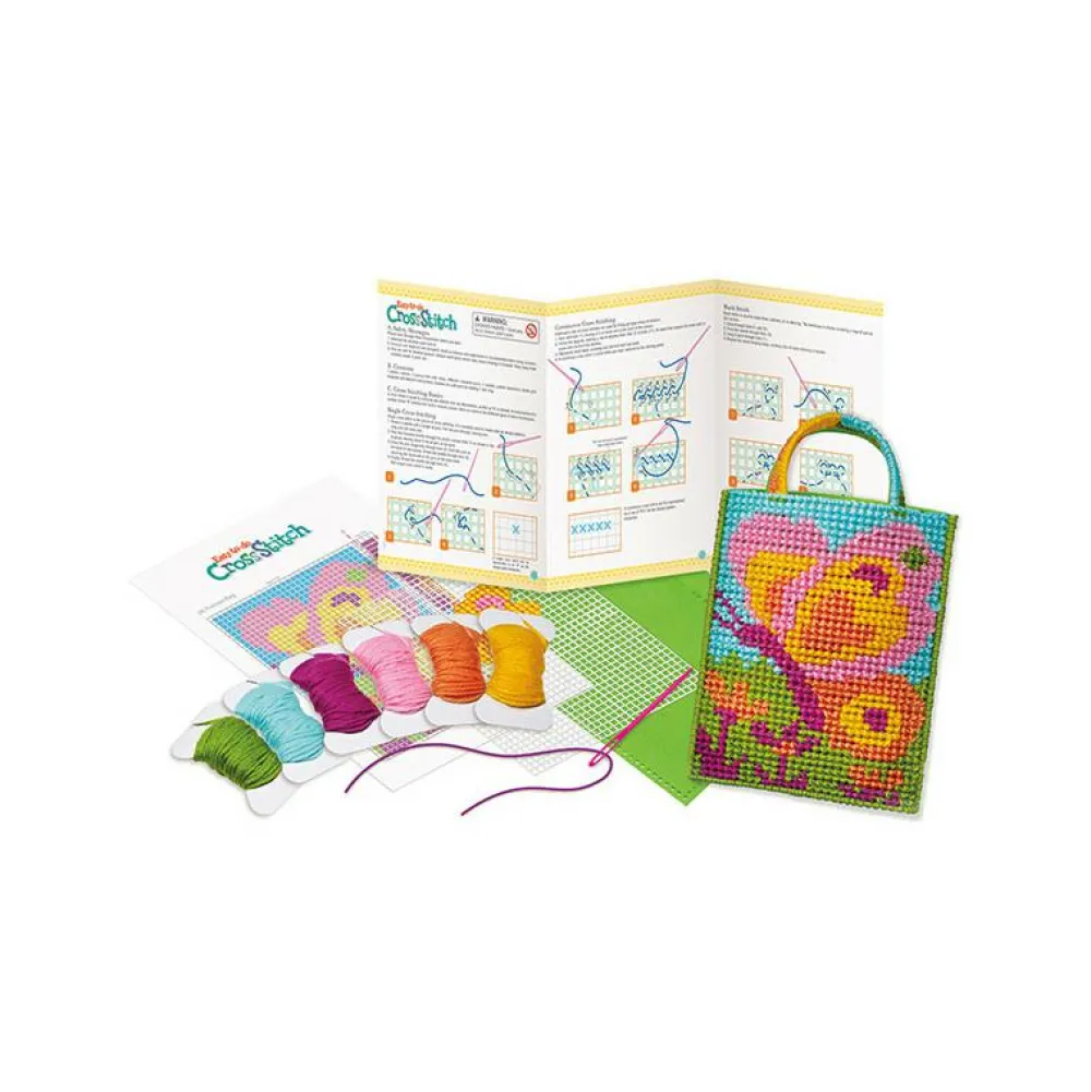 Montessori|Kreativ Leg<4M Broderisæt - Sommerfuglepose