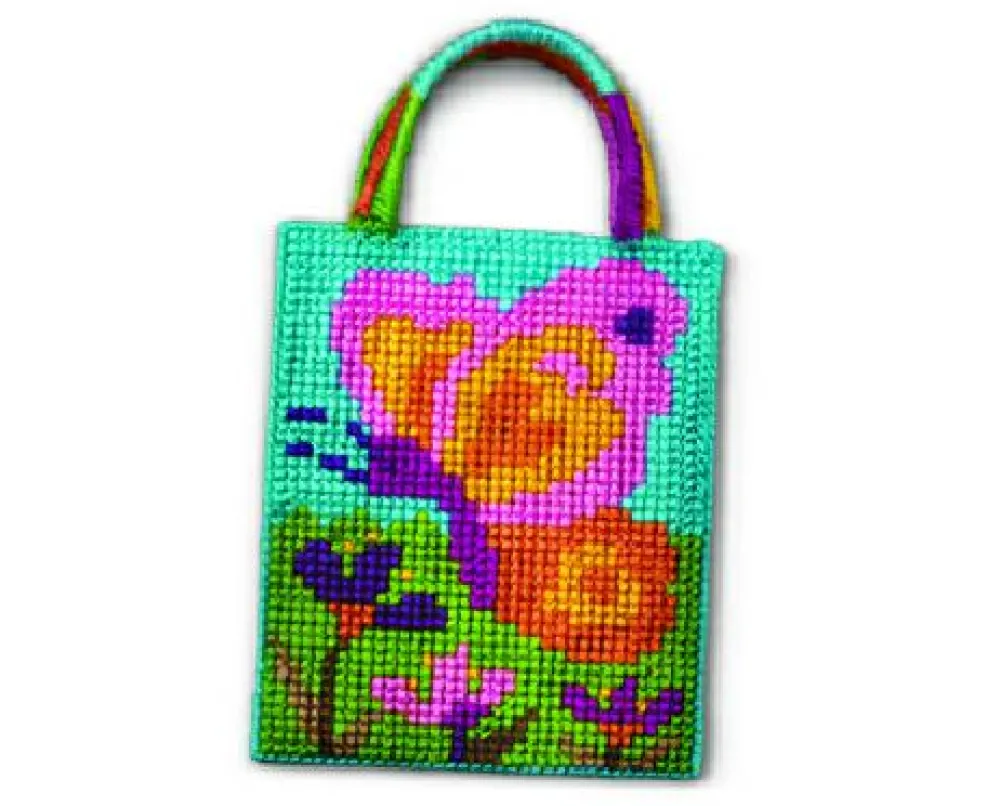Montessori|Kreativ Leg<4M Broderisæt - Sommerfuglepose