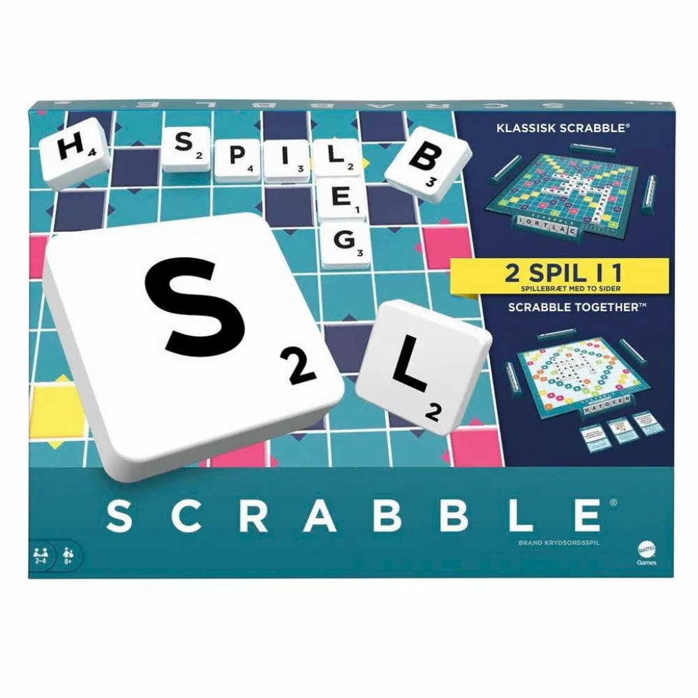 Sprog & Leg|Spil< Brætspil - Scrabble™ 2-i-1
