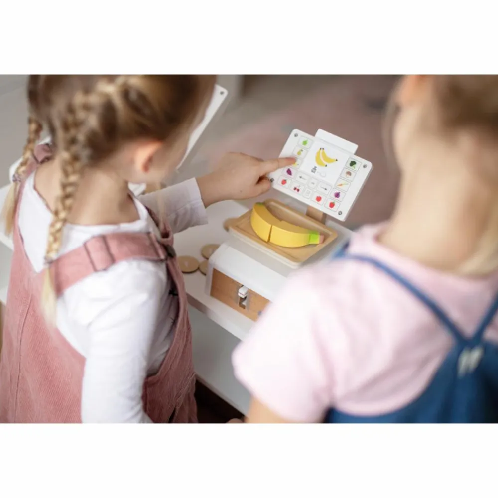 Trælegetøj|Rolleleg<small foot Butiksvægt