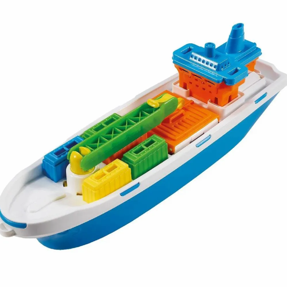 Udeleg|Strand- & Sandlegetøj< Containerskib 40 cm (ass.), 1 stk