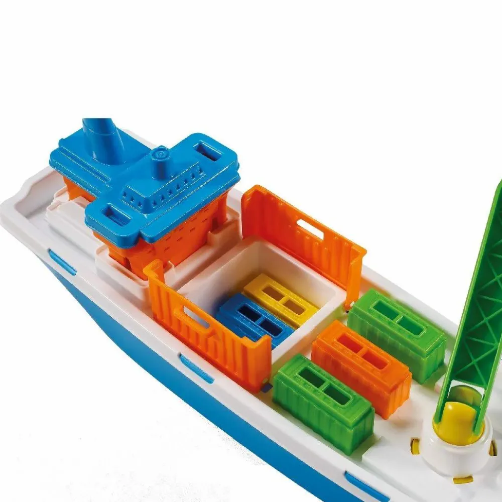 Udeleg|Strand- & Sandlegetøj< Containerskib 40 cm (ass.), 1 stk