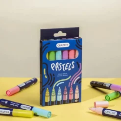 Tegne- & Malegrej<Crateit tusser - Pastel 3 mm., 6 stk