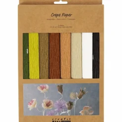 Påske|Kreativ Leg<Creativ Company Crepepapir m. stræk - Natur, 8 ark