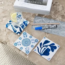 Krea-Fitness|Tegne- & Malegrej<Creativ Company Dekorer porcelæns-bordskånere, 3 stk