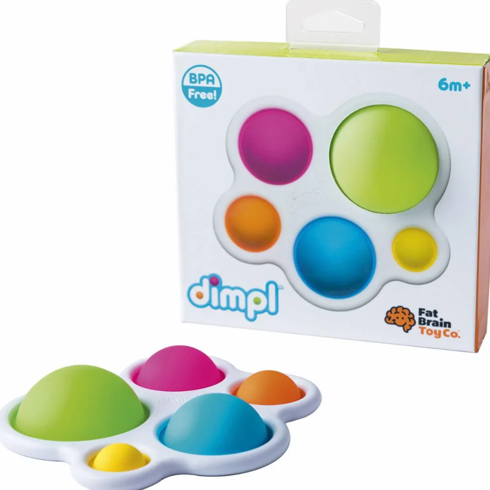 Fidget Toys|Tumlinge Legetøj<Fat Brain Toys Dimpl - Boblepanel regnbue