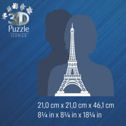 Voksenværk|Puslespil< 3D puslespil LED m. 216 brk. - Eiffeltårnet