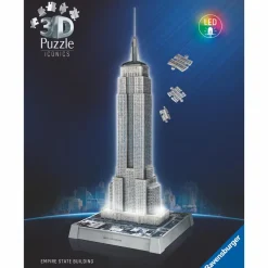 Voksenværk|Puslespil< 3D puslespil LED m. 216 brk. - Empire State