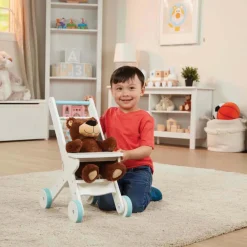 Dukkevogn|Dukker<Melissa & Doug Dukkeklapvogn af træ