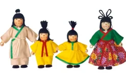 Dukkehus & Legesæt< Dukker 12,5 cm - B: 4 familiemedlemmer