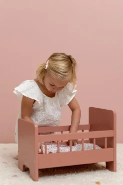 Dukker< Dukkeseng inkl. sengesæt - Rosa