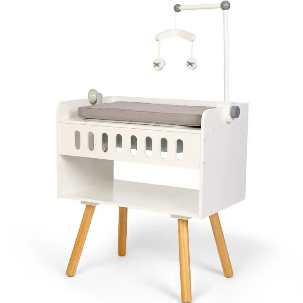 Dukker<byASTRUP Dukke tilbehør - Puslebord m. badekar