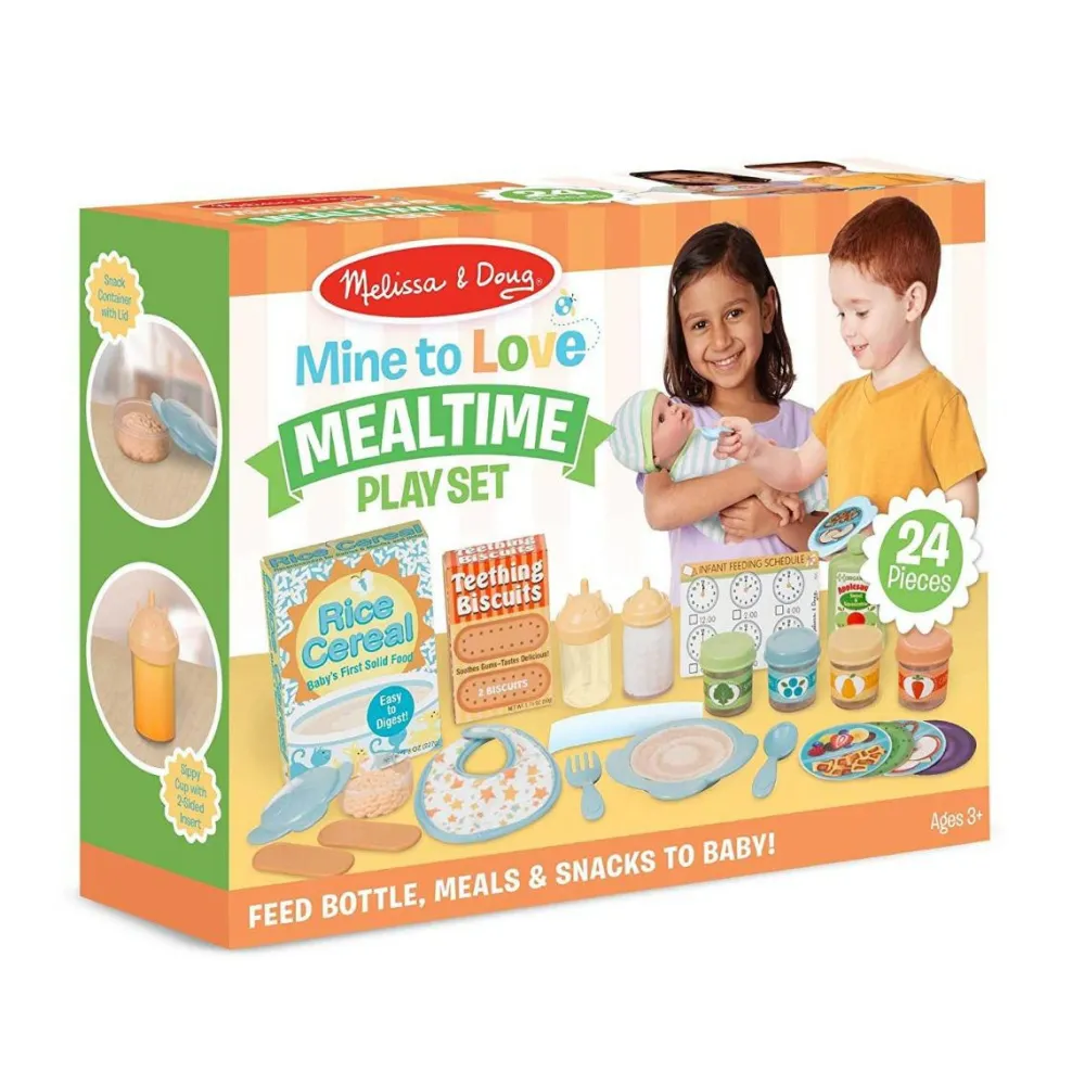 Dukker<Melissa & Doug Dukke tilbehør - Spisetid, 24 dele