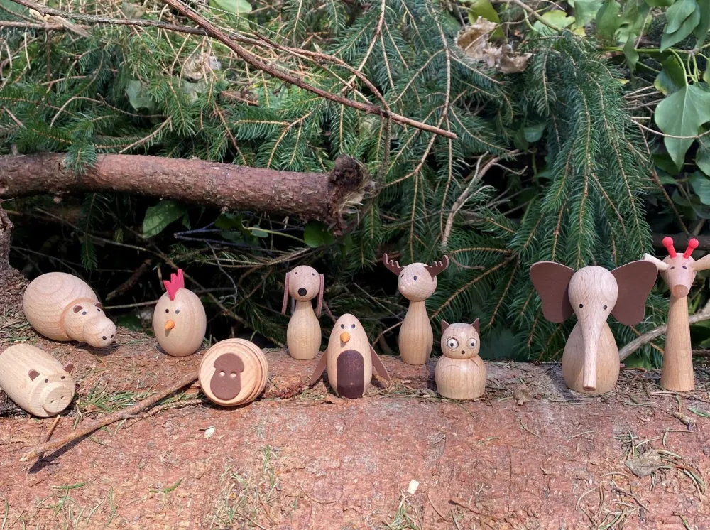 Trælegetøj|Sanselegetøj<tickit® Dyrevenner - Træfigurer, 10 stk