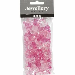 Påske|Lav Selv Smykker<Creativ Company Facetperlemix - Pink, 45 gr.