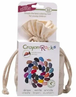 Vis Alle Varer (Særlige Behov)|Finmotorik< Farvekridt - Crayon Rocks 32 stk i stofpose