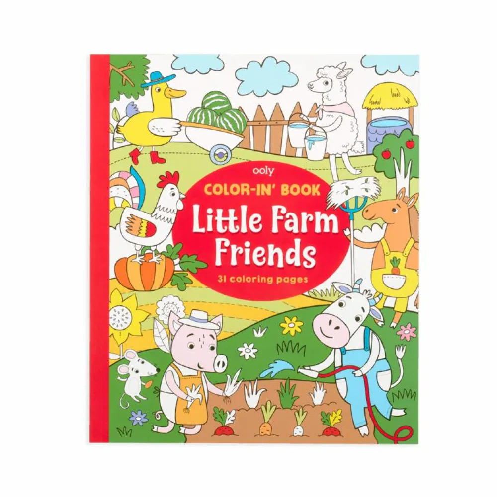 Legetøj Til Ferien|Tegne- & Malegrej<OOLY Farvelægningsbog - Little Farm Friends