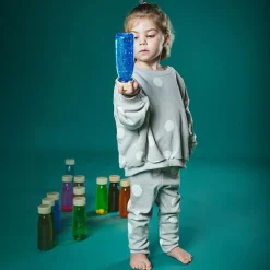 Mindfulness For Børn|Bliv Forundret< Fascinationsflaske - Blå glitter