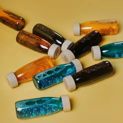 Mindfulness For Børn|Bliv Forundret< Fascinationsflaske - Gurkemeje glitter