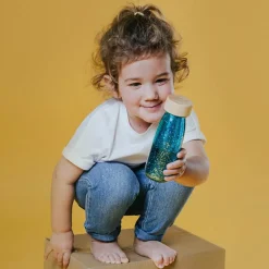 Mindfulness For Børn|Bliv Forundret< Fascinationsflaske - Turkis glitter