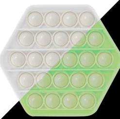 Taktil / Følesans|Ro & Fordybelse< Fidget Pop It - Sekskantet/Glow in the dark, 1 stk
